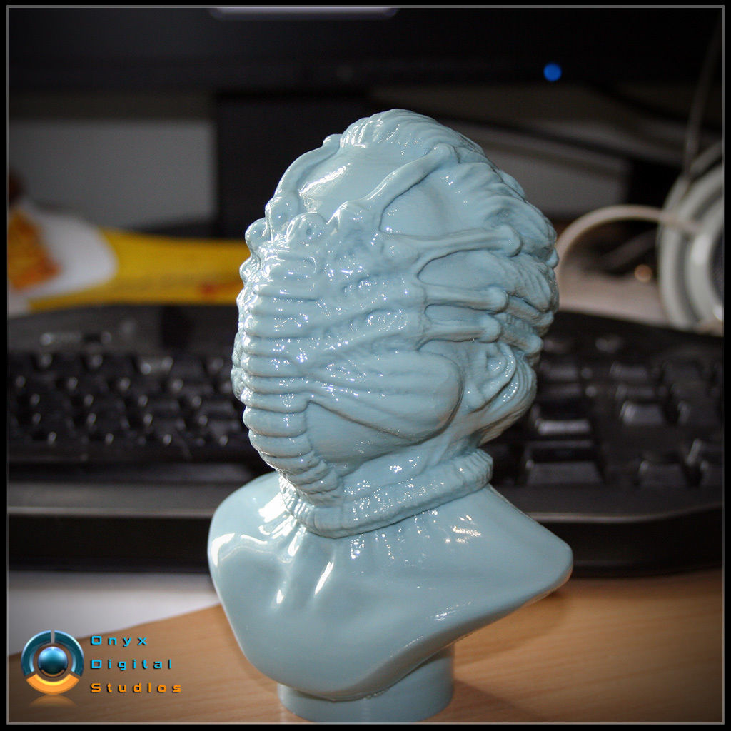 3D printable Face Hugger Bust 3D print model_5
