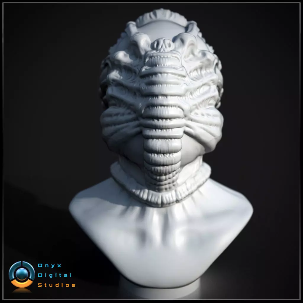 3D printable Face Hugger Bust 3D print model_0