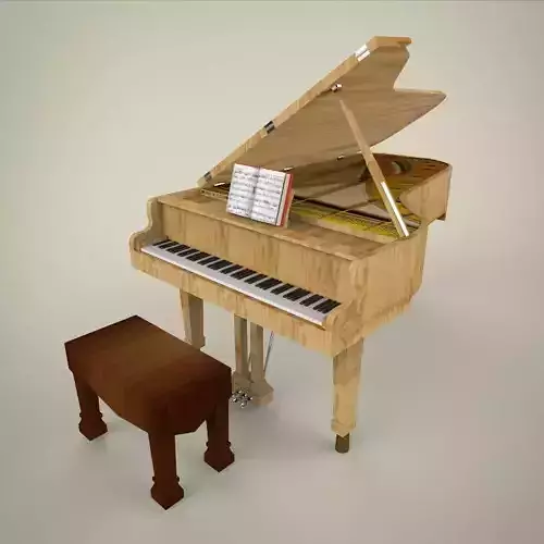 Piano grand and stool