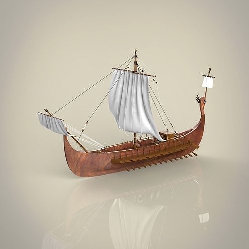 Battleship viking ship 3D model