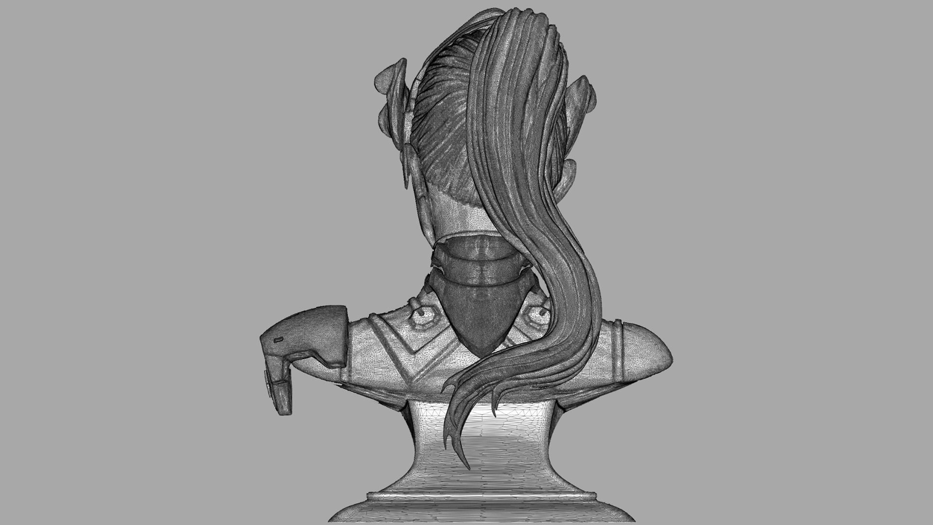 Widowmaker bust 3D print model_8