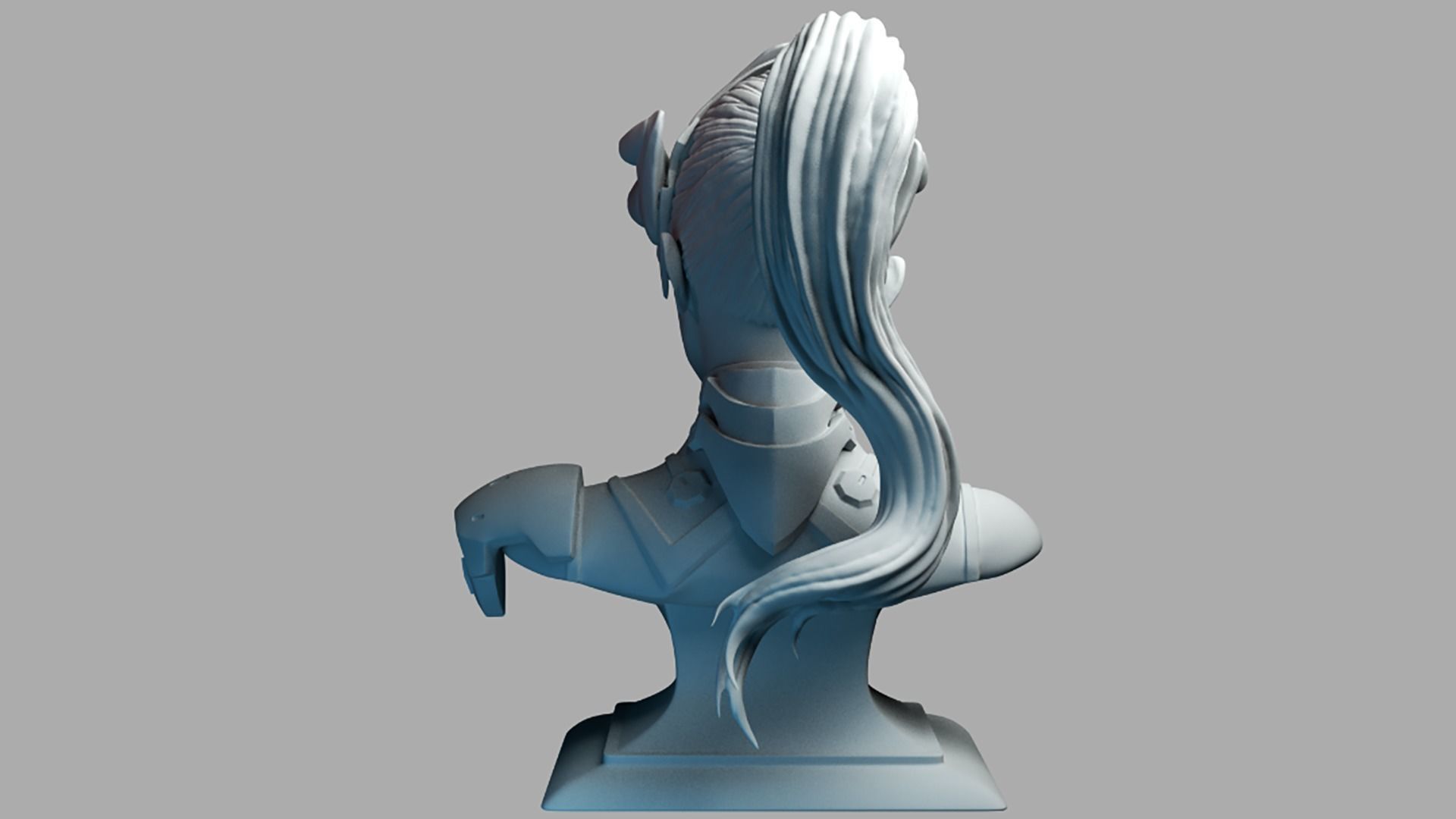 Widowmaker bust 3D print model_5