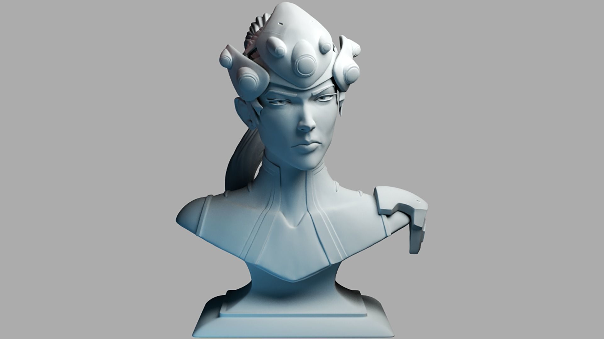 Widowmaker bust 3D print model_2
