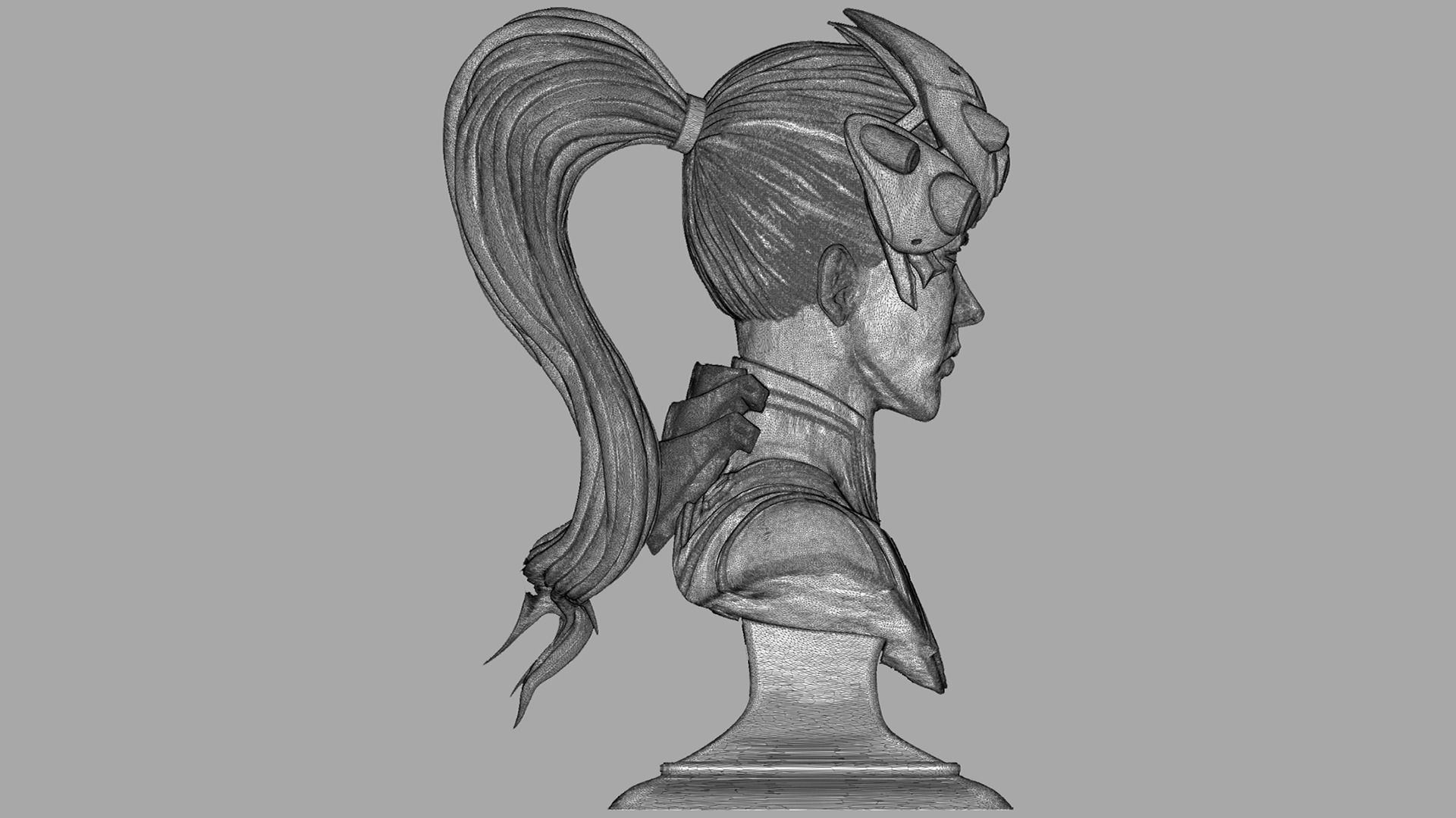 Widowmaker bust 3D print model_9