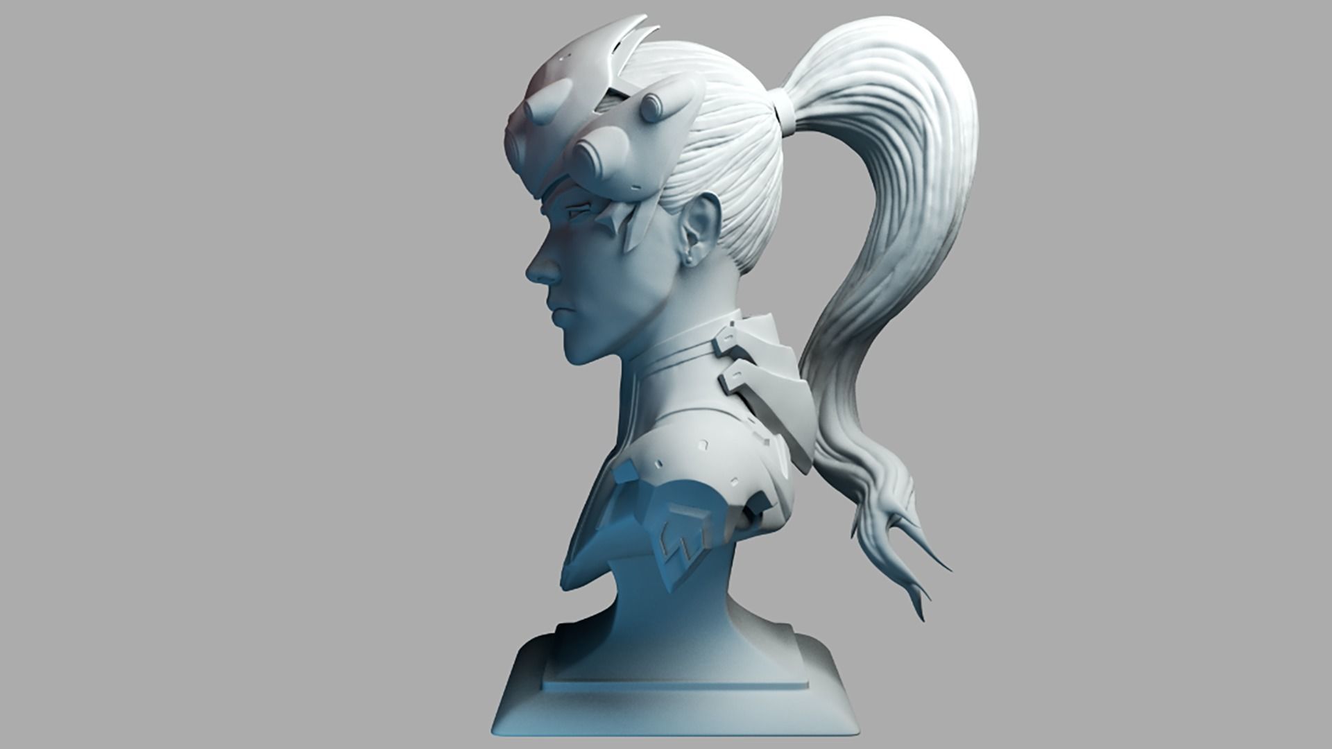 Widowmaker bust 3D print model_3