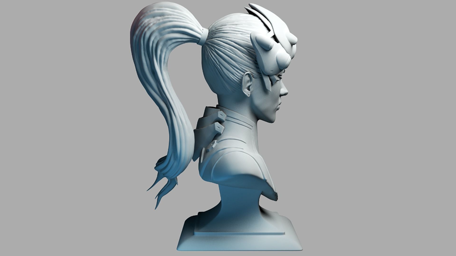 Widowmaker bust 3D print model_4