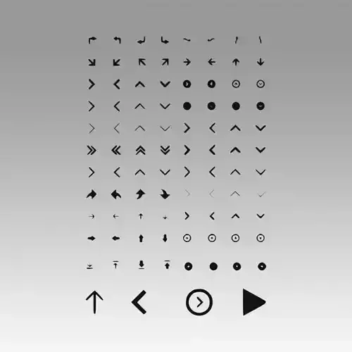 Arrows icons 3D model