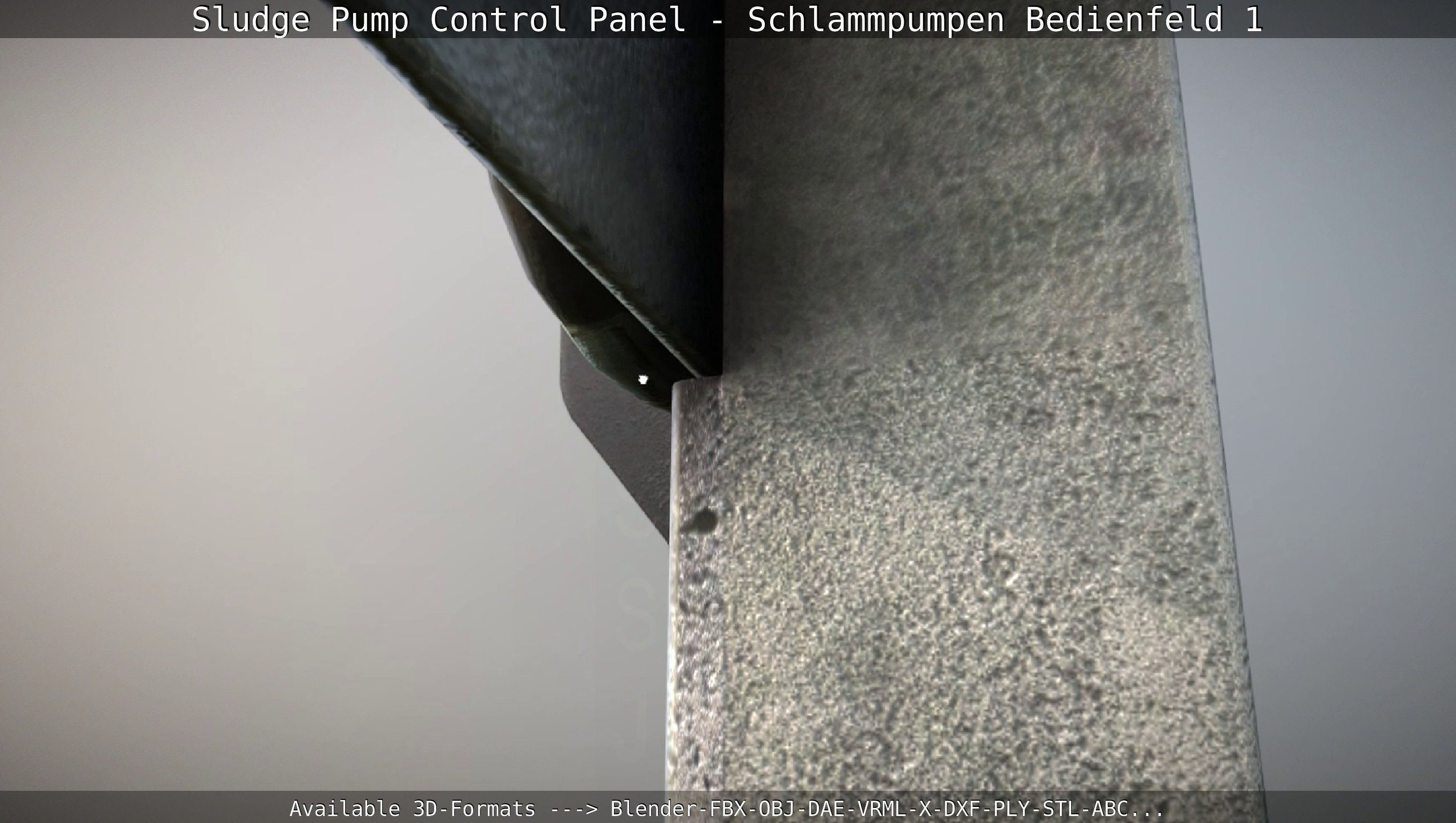 Sludge Pump Control Panel - Schlammpumpen Bedienfeld 1  Low-poly 3D model_35