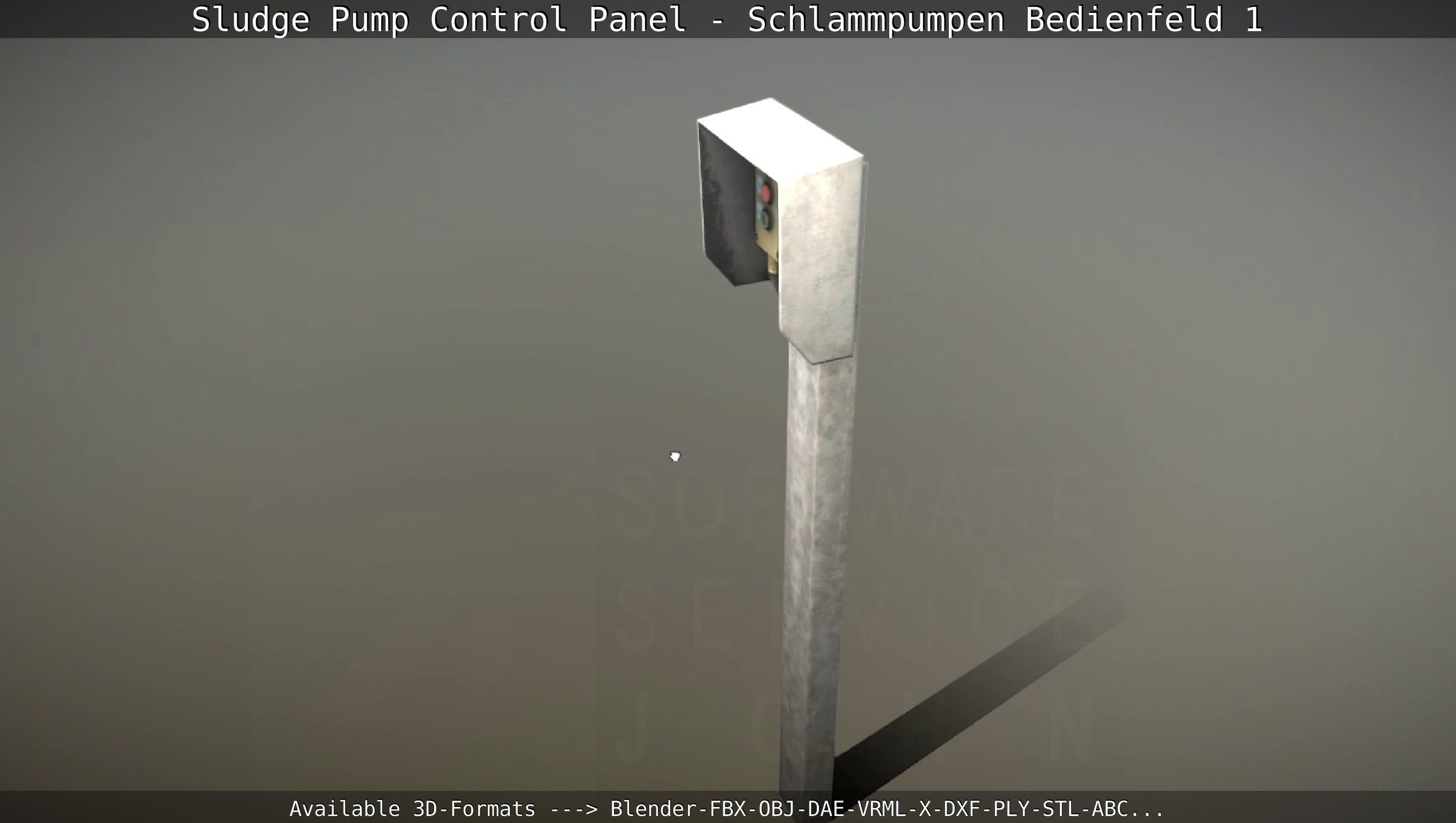 Sludge Pump Control Panel - Schlammpumpen Bedienfeld 1  Low-poly 3D model_21