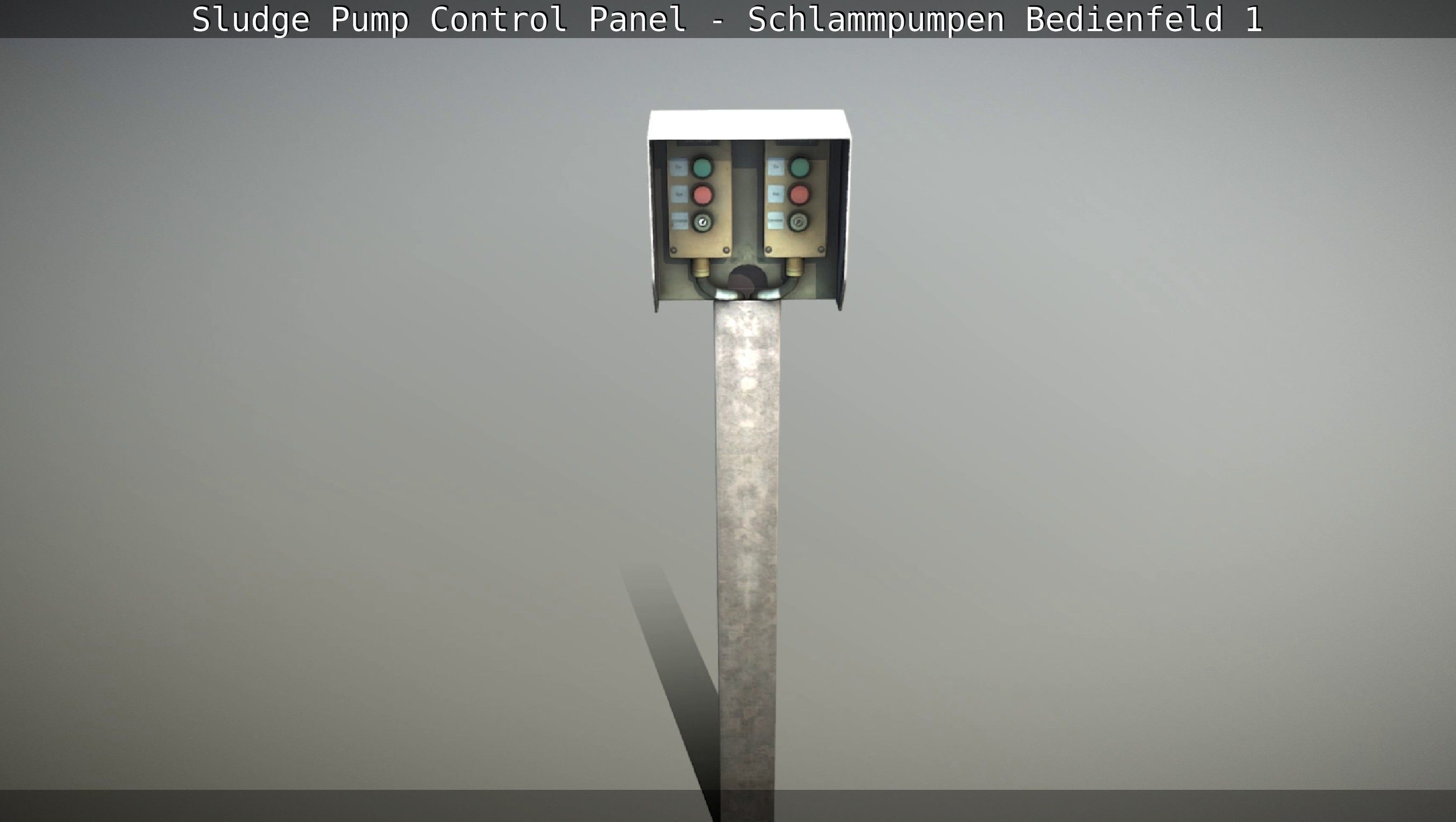 Sludge Pump Control Panel - Schlammpumpen Bedienfeld 1  Low-poly 3D model_19