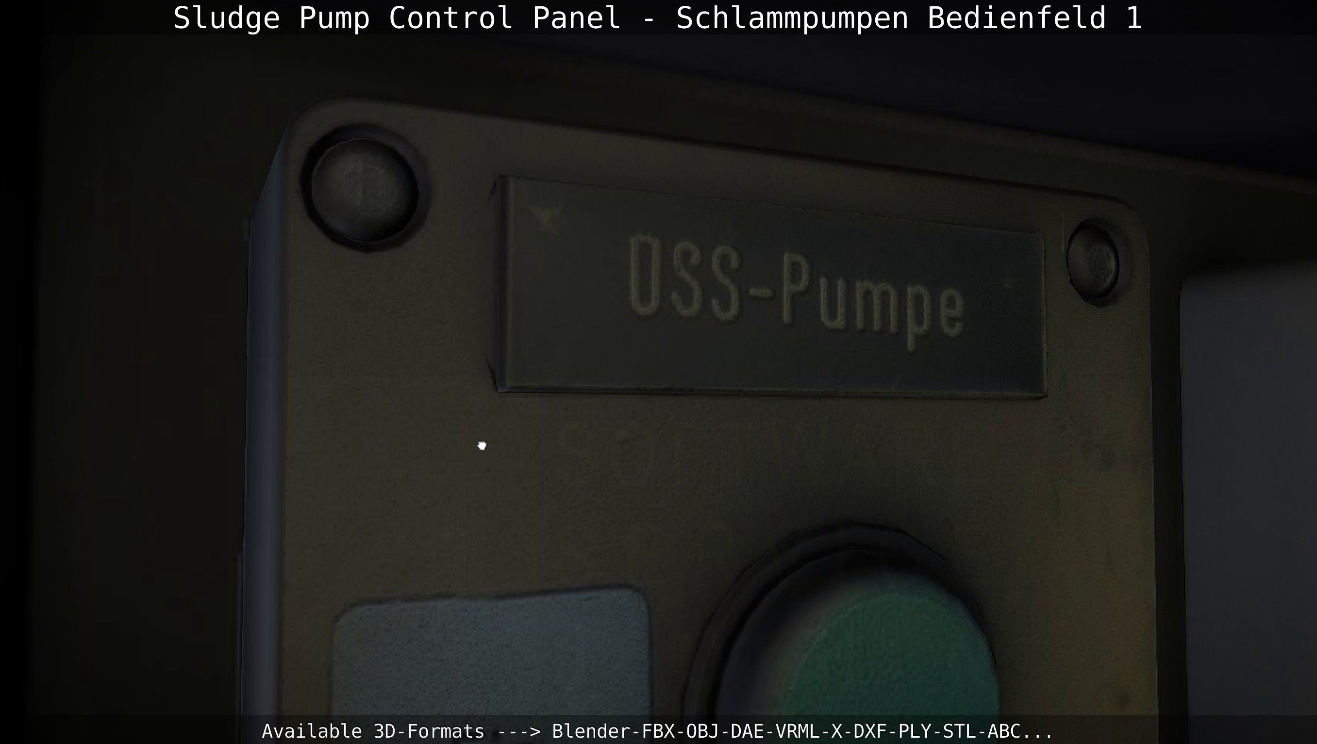 Sludge Pump Control Panel - Schlammpumpen Bedienfeld 1  Low-poly 3D model_49