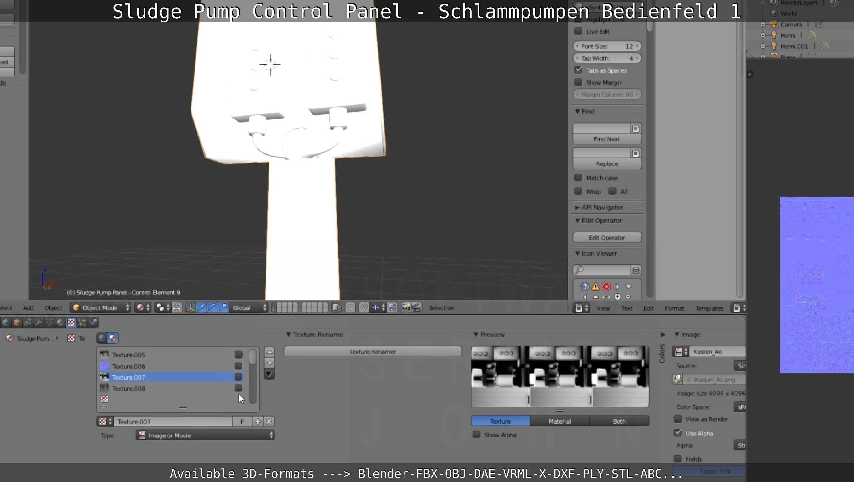 Sludge Pump Control Panel - Schlammpumpen Bedienfeld 1  Low-poly 3D model_145