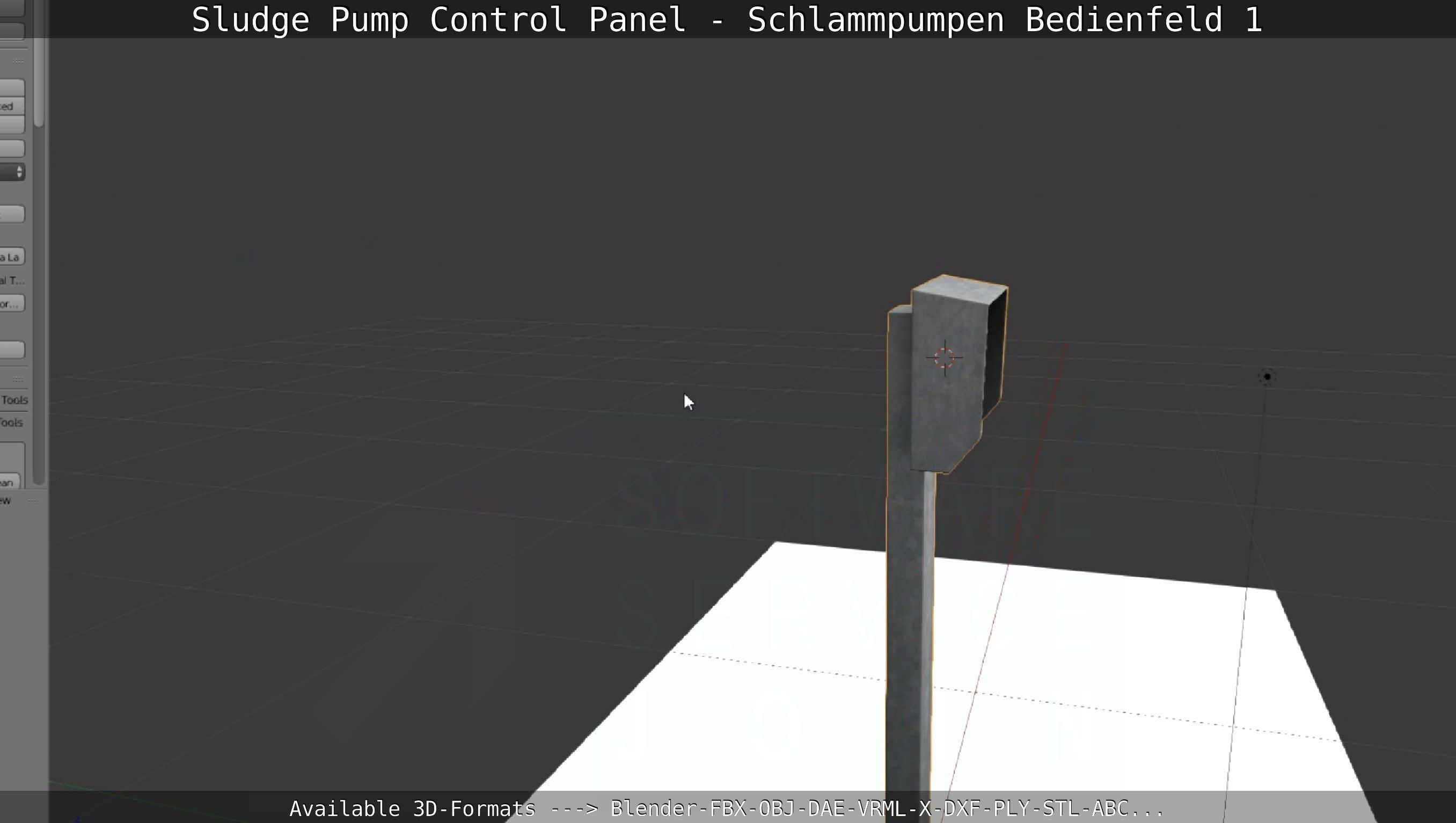 Sludge Pump Control Panel - Schlammpumpen Bedienfeld 1  Low-poly 3D model_130