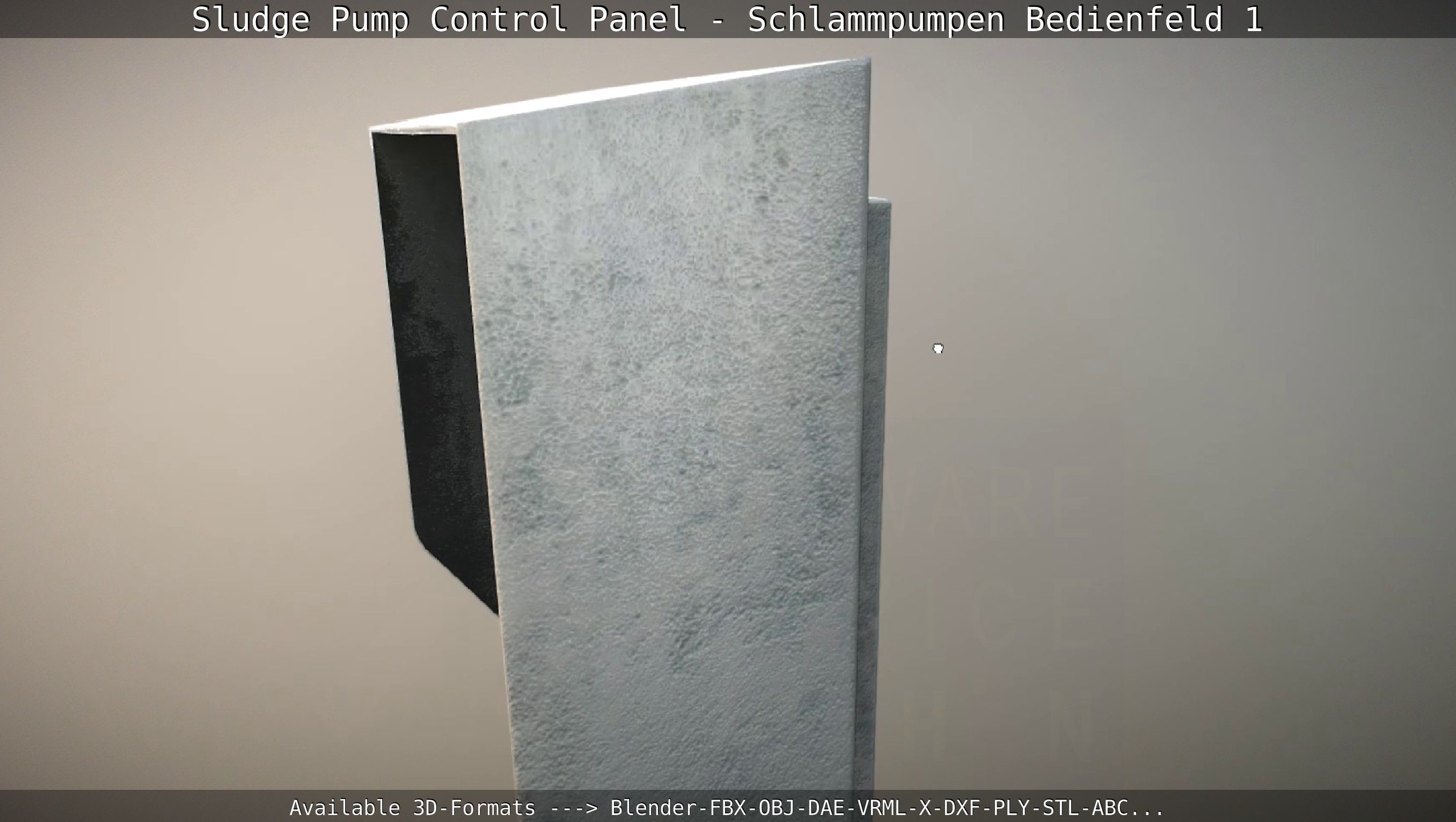 Sludge Pump Control Panel - Schlammpumpen Bedienfeld 1  Low-poly 3D model_55