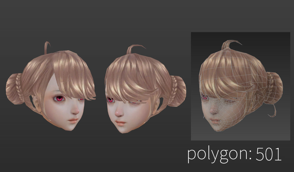 short hair hair style girl short hair cape 3 Low-poly 3D model_6