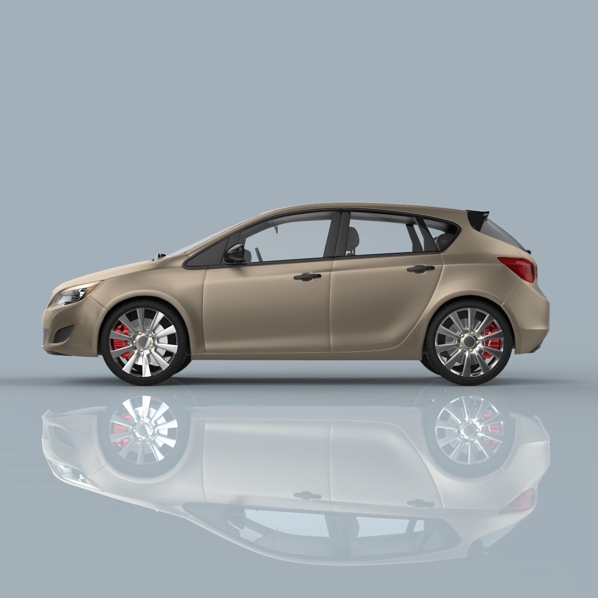 Hatchback car  3D model_5