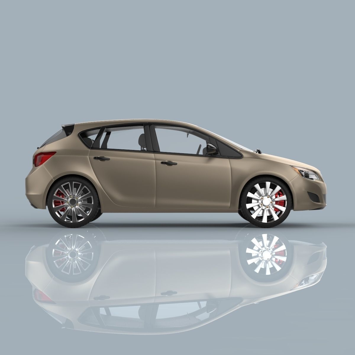 Hatchback car  3D model_6