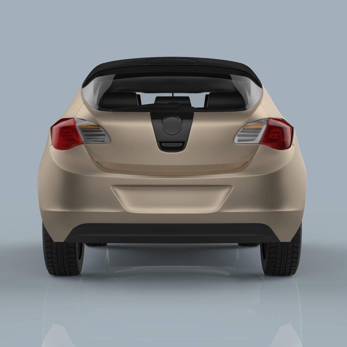 Hatchback car  3D model_7