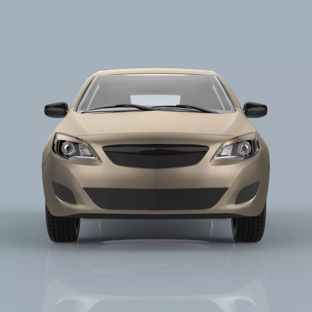 Hatchback car  3D model_0