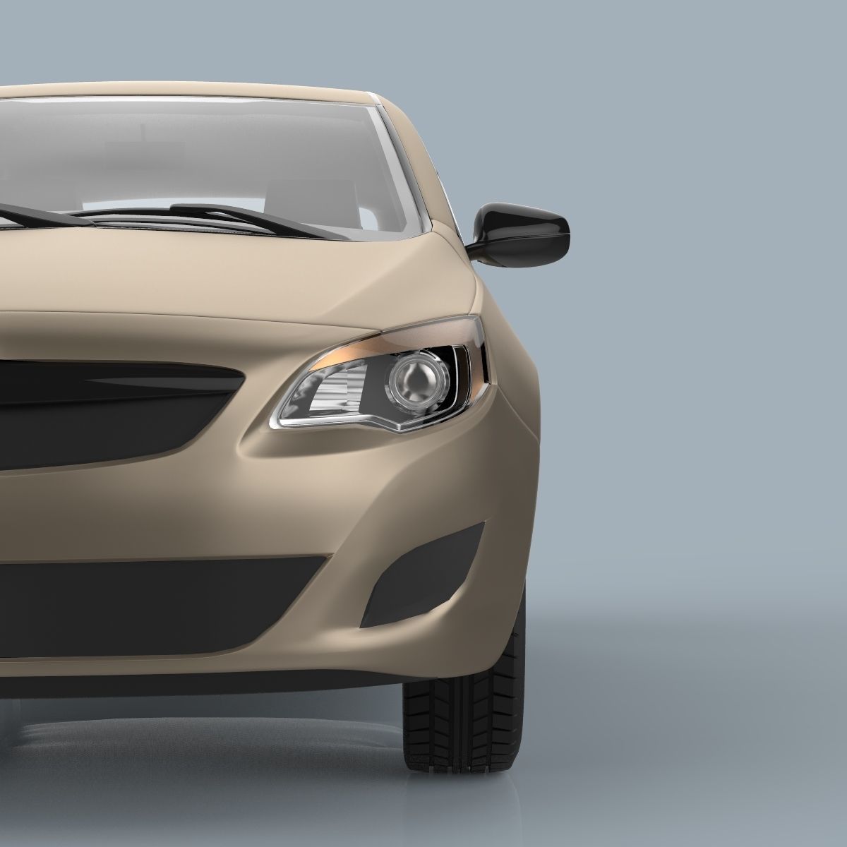 Hatchback car  3D model_2