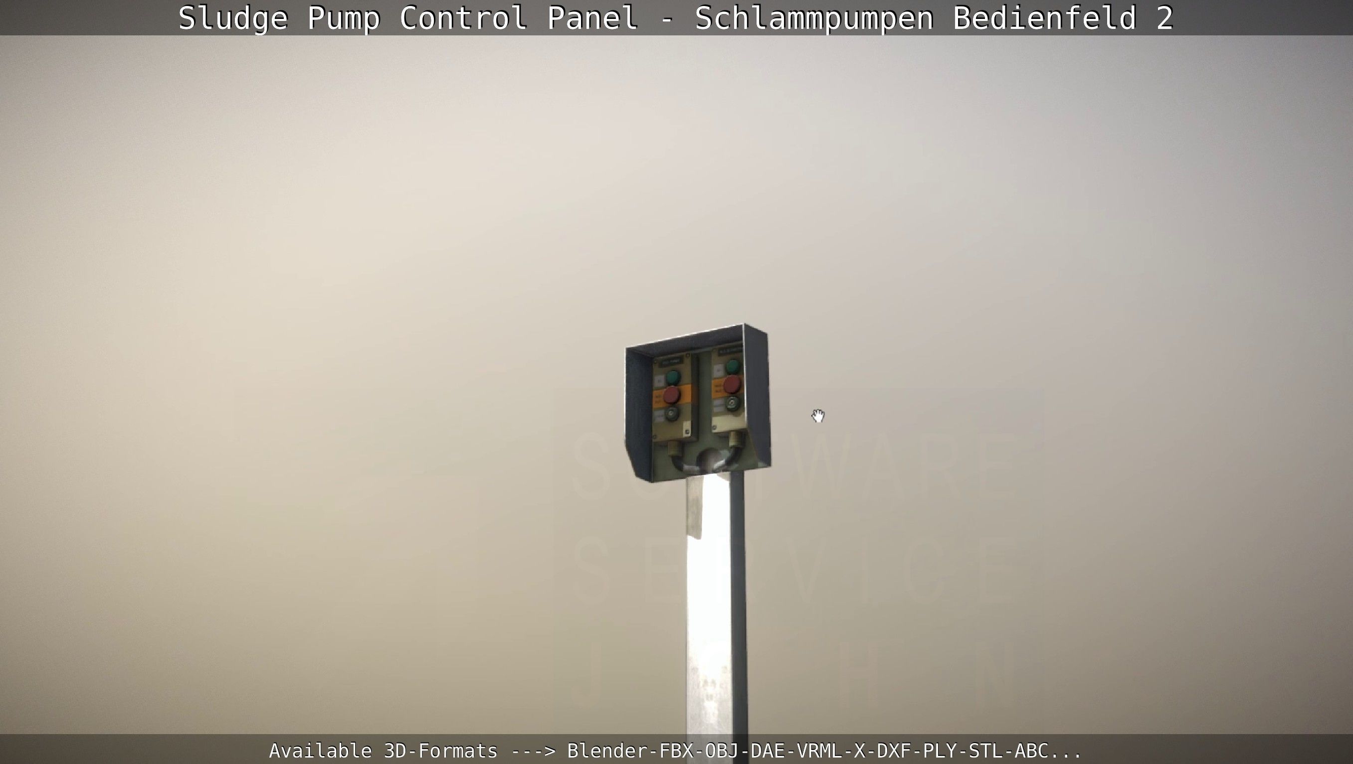 Sludge Pump Control Panel - Schlammpumpen Bedienfeld 2 Low-poly 3D model_14