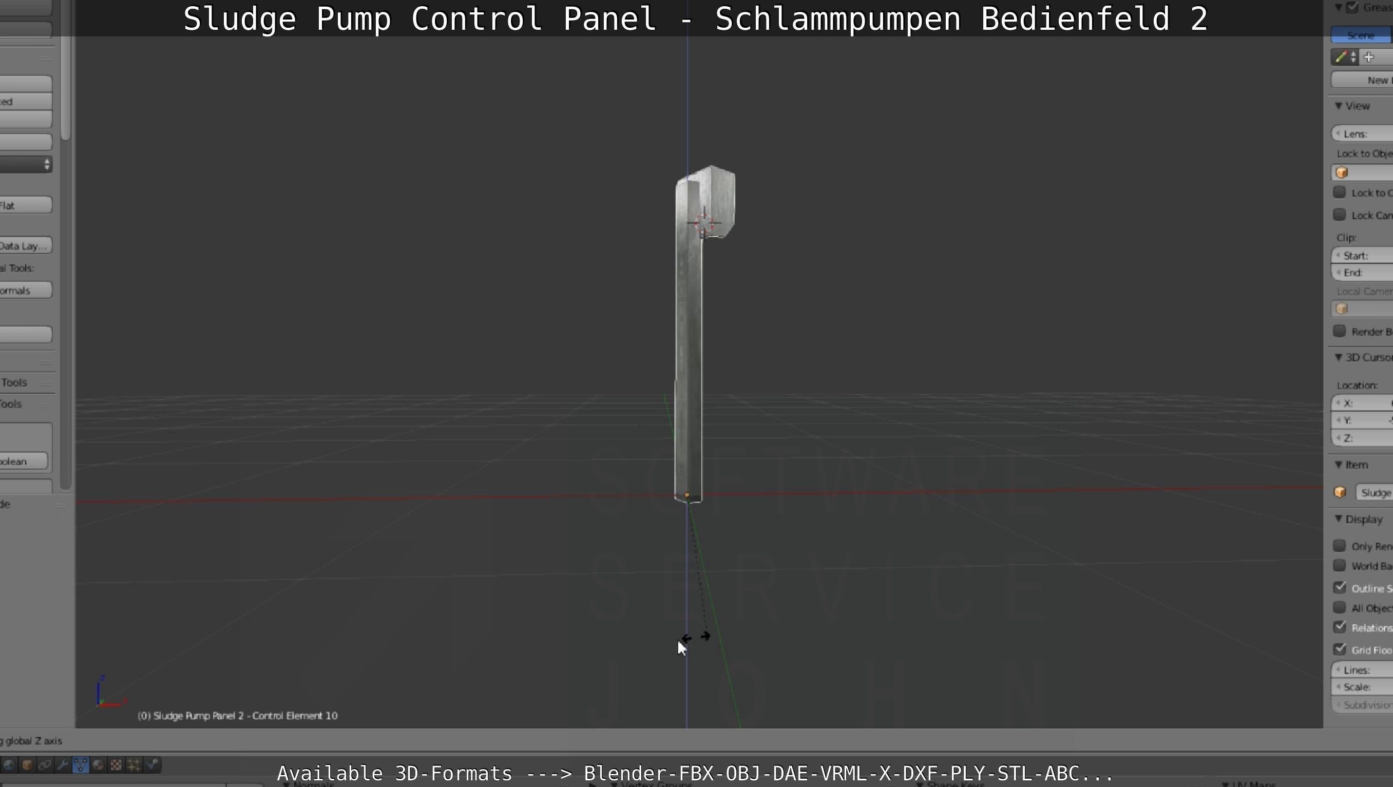Sludge Pump Control Panel - Schlammpumpen Bedienfeld 2 Low-poly 3D model_132
