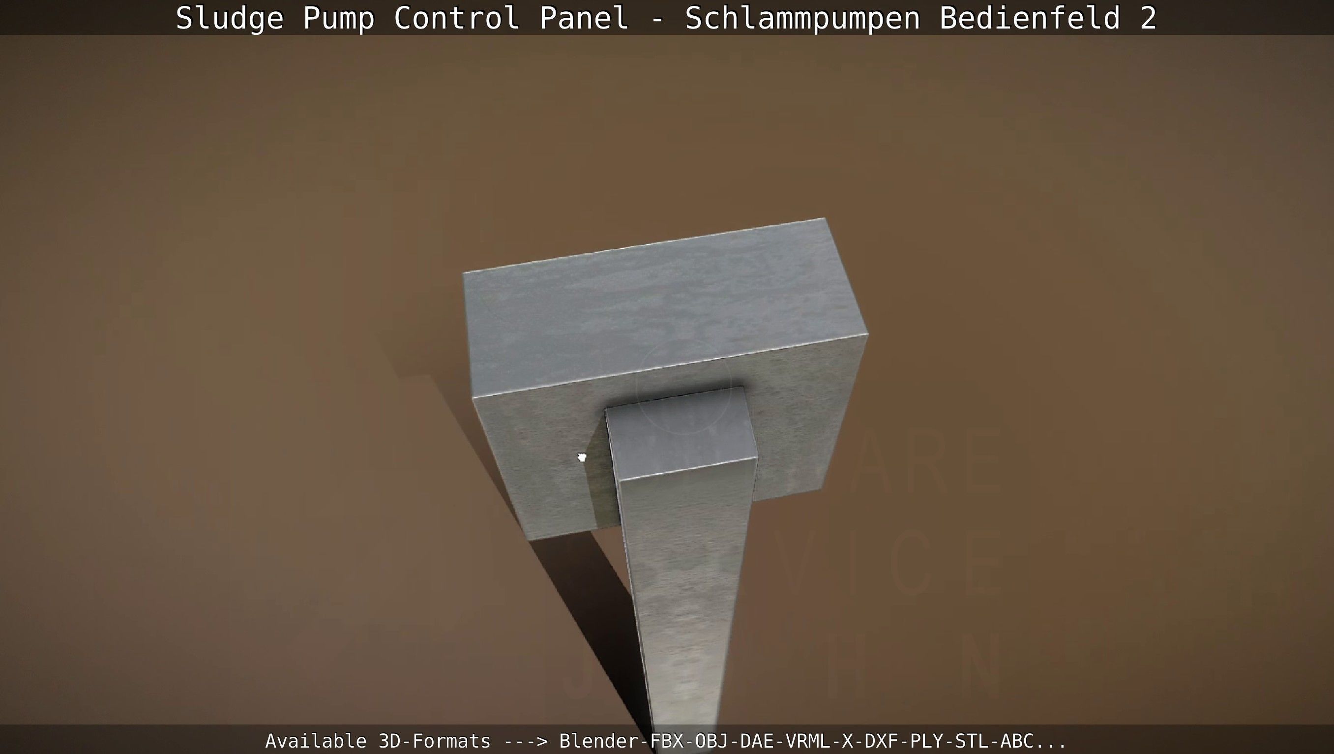 Sludge Pump Control Panel - Schlammpumpen Bedienfeld 2 Low-poly 3D model_26