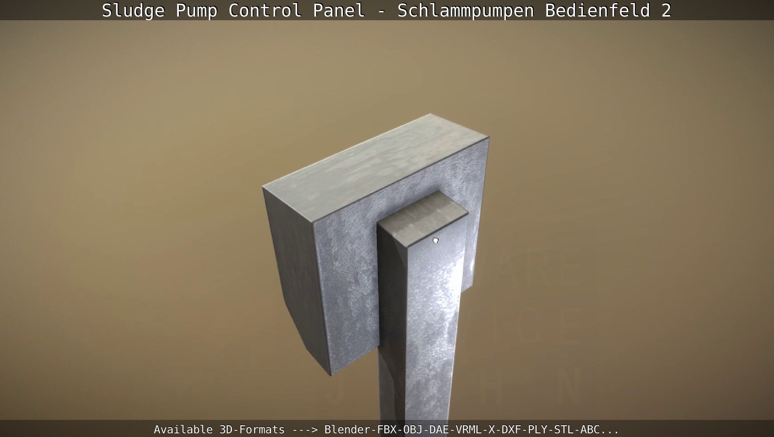 Sludge Pump Control Panel - Schlammpumpen Bedienfeld 2 Low-poly 3D model_22