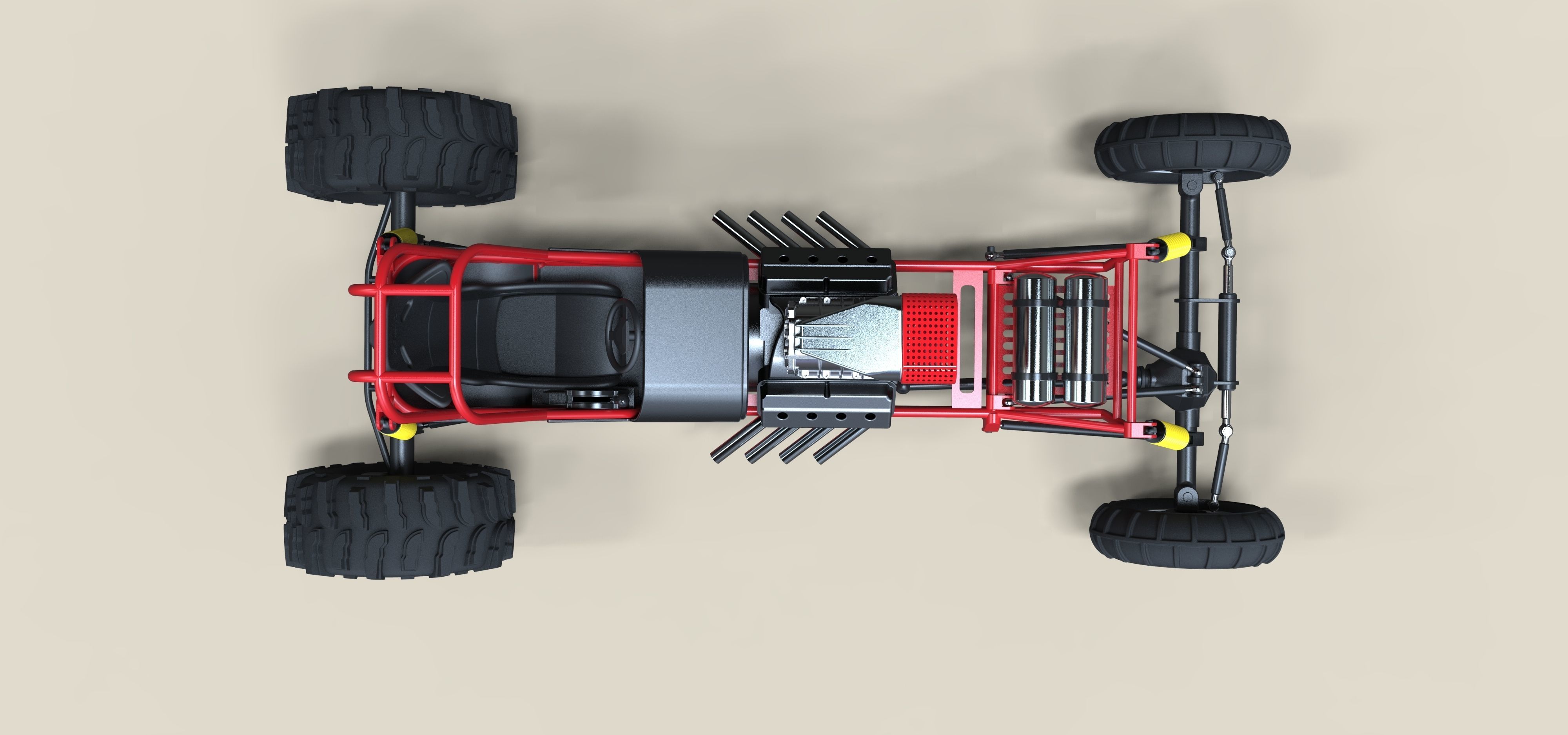 Mud dragster 3D model_8