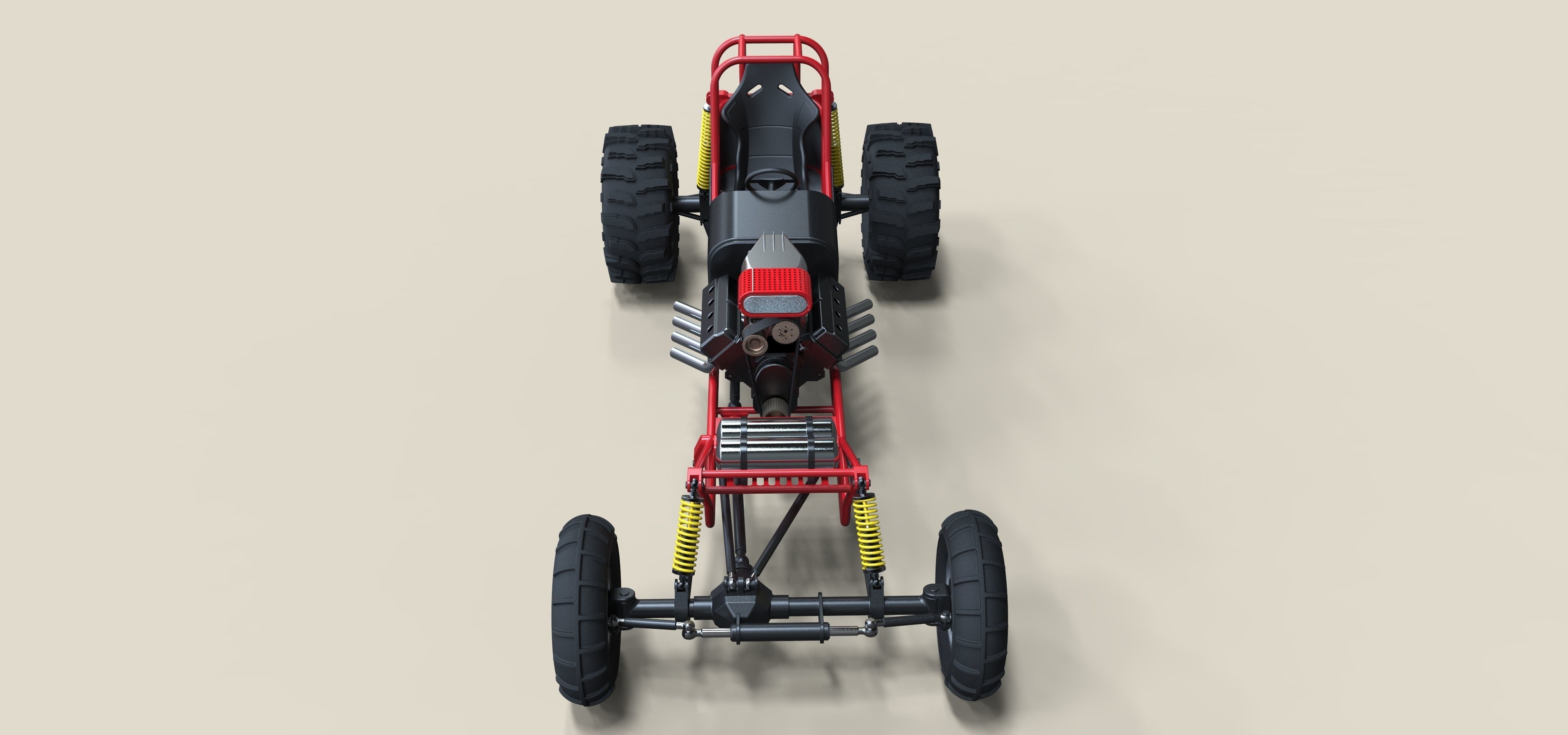 Mud dragster 3D model_4