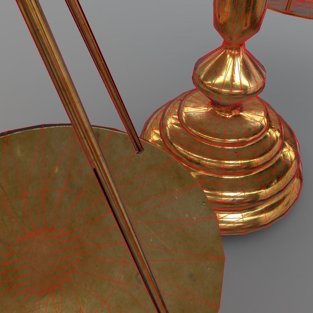 Balance Scale Low-poly 3D model_9