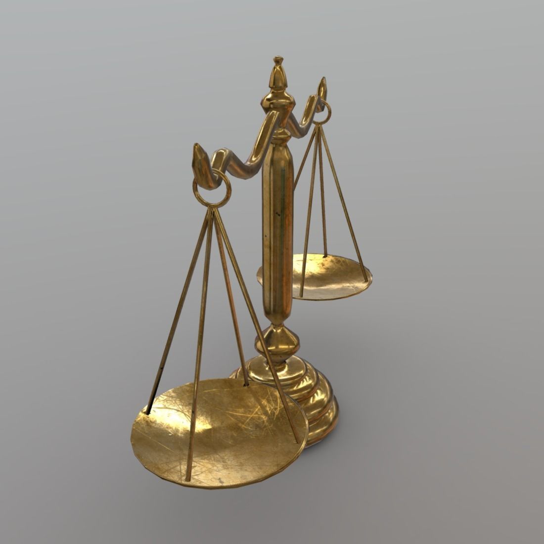 Balance Scale Low-poly 3D model_3