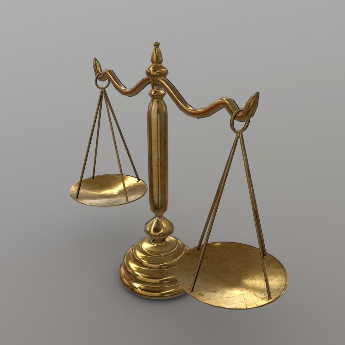 Balance Scale Low-poly 3D model_2