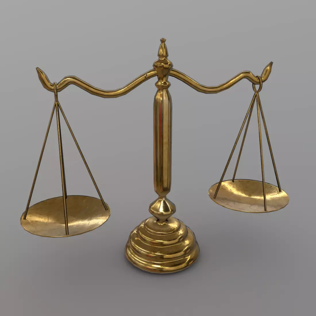 Balance Scale Low-poly 3D model_0