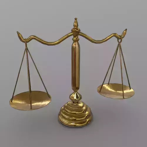 Balance Scale Low-poly 3D model