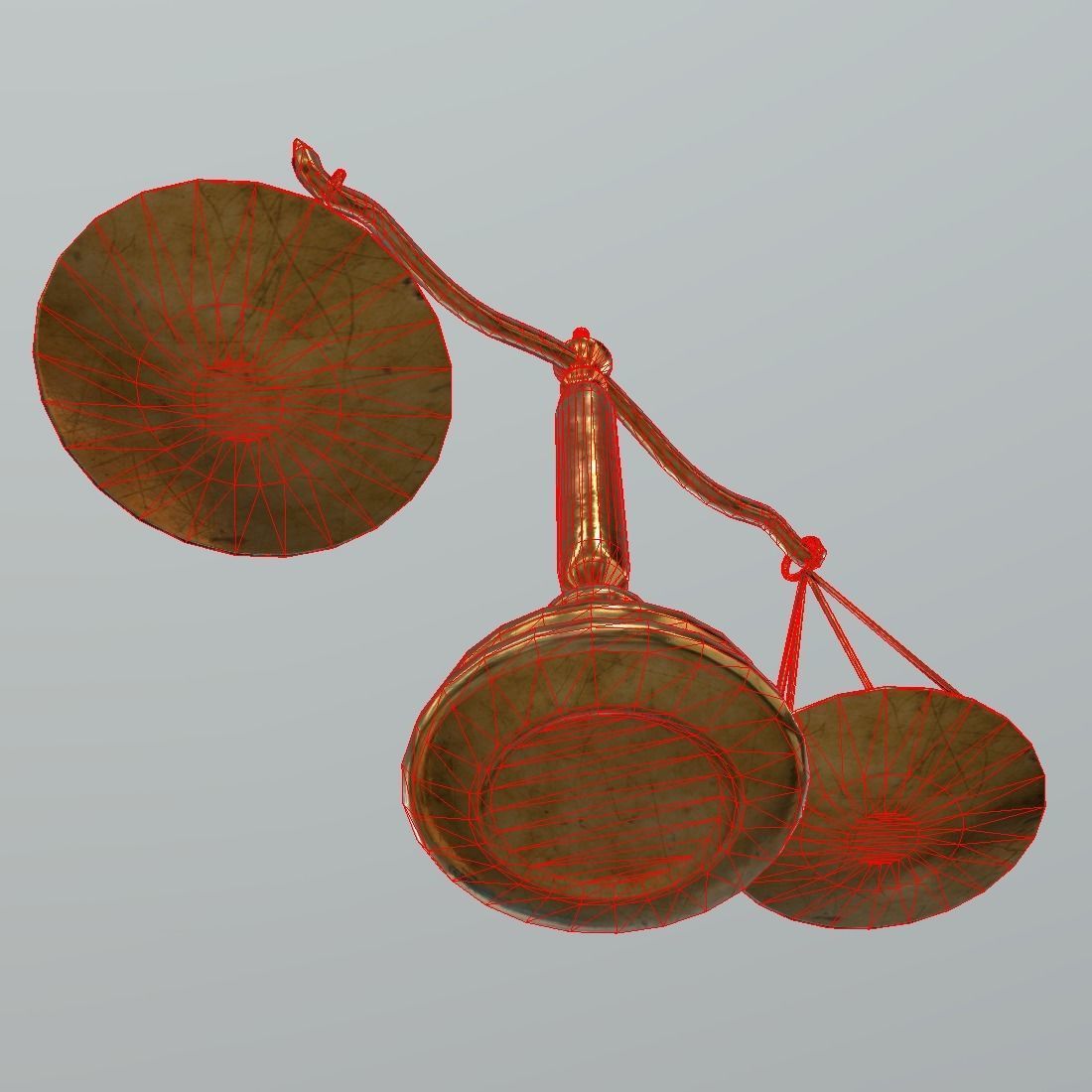 Balance Scale Low-poly 3D model_8