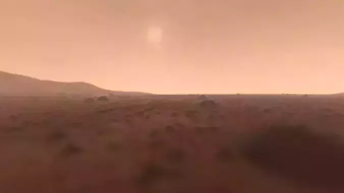 Mars surface - full scene 3D model