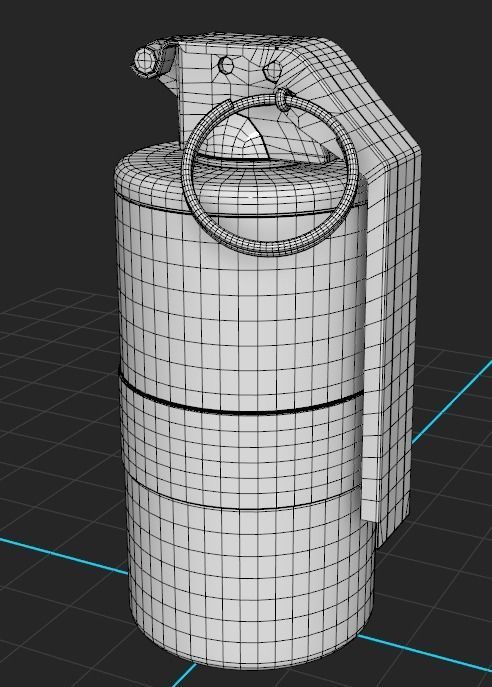 American Frag hand grenade MK3 3D model_5