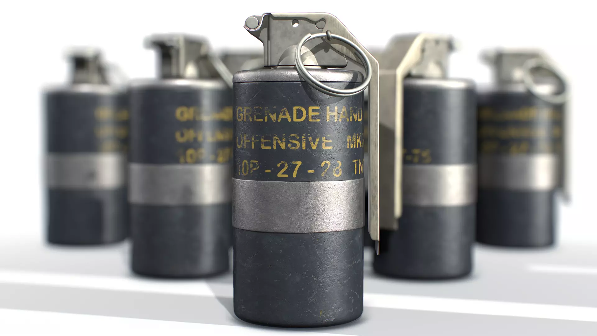 American Frag hand grenade MK3 3D model_0