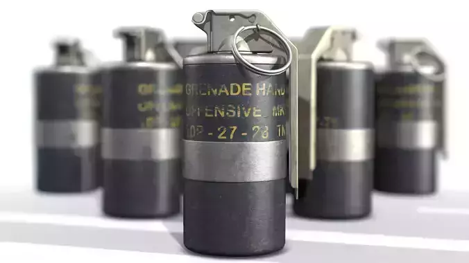 American Frag hand grenade MK3 3D model