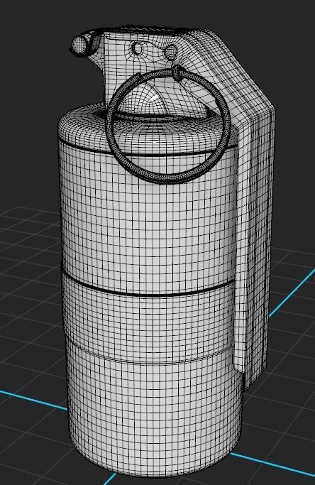 American Frag hand grenade MK3 3D model_6