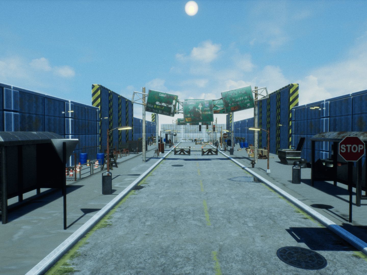 Street Props for Unreal Low-poly 3D model_9