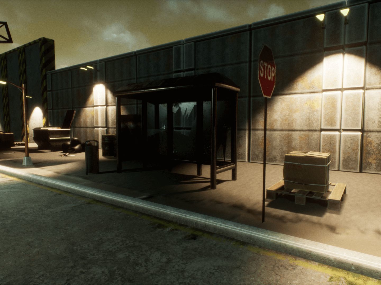 Street Props for Unreal Low-poly 3D model_3