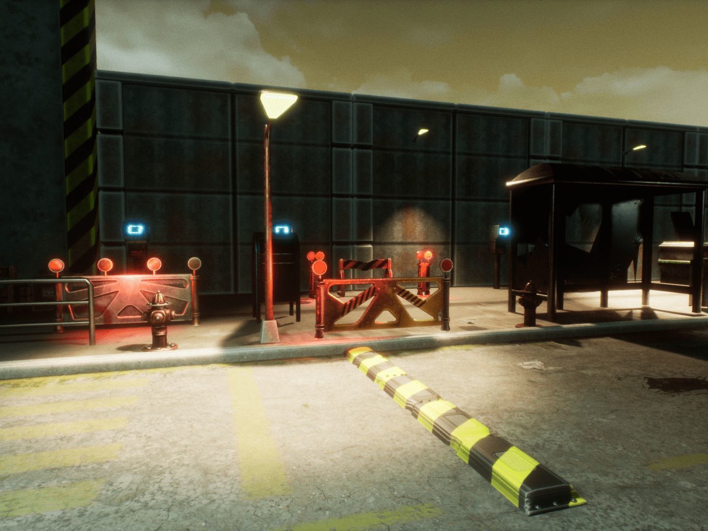 Street Props for Unreal Low-poly 3D model_7