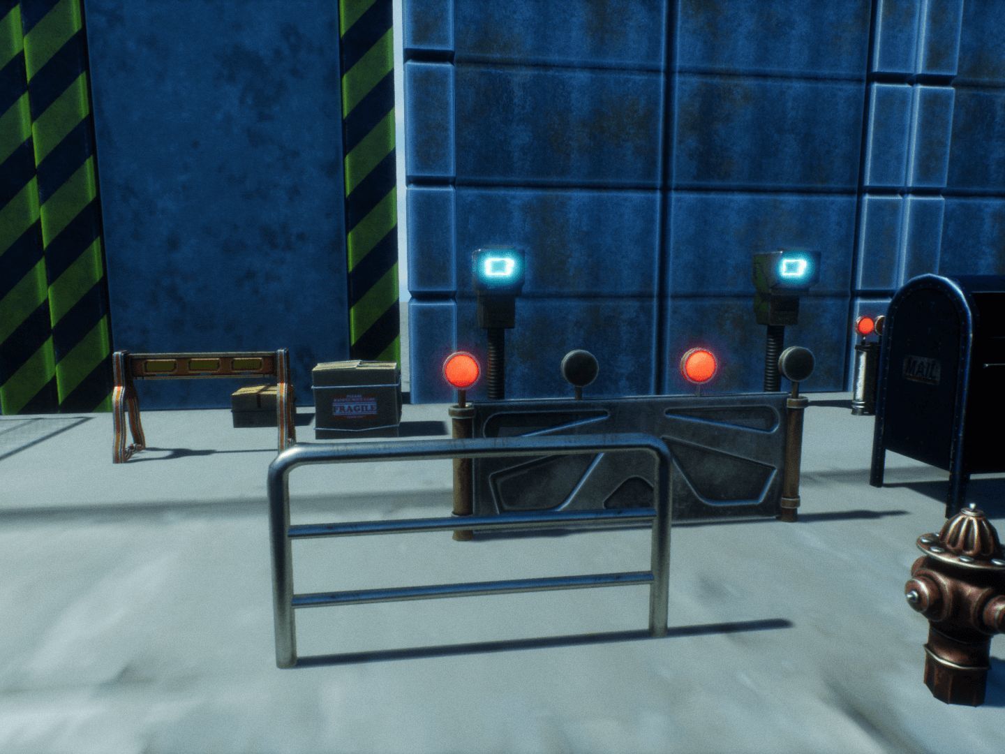 Street Props for Unreal Low-poly 3D model_13