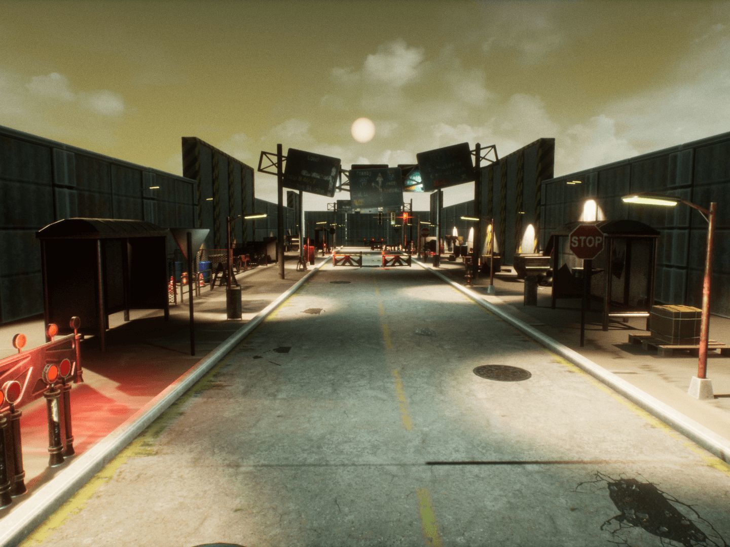 Street Props for Unreal Low-poly 3D model_1