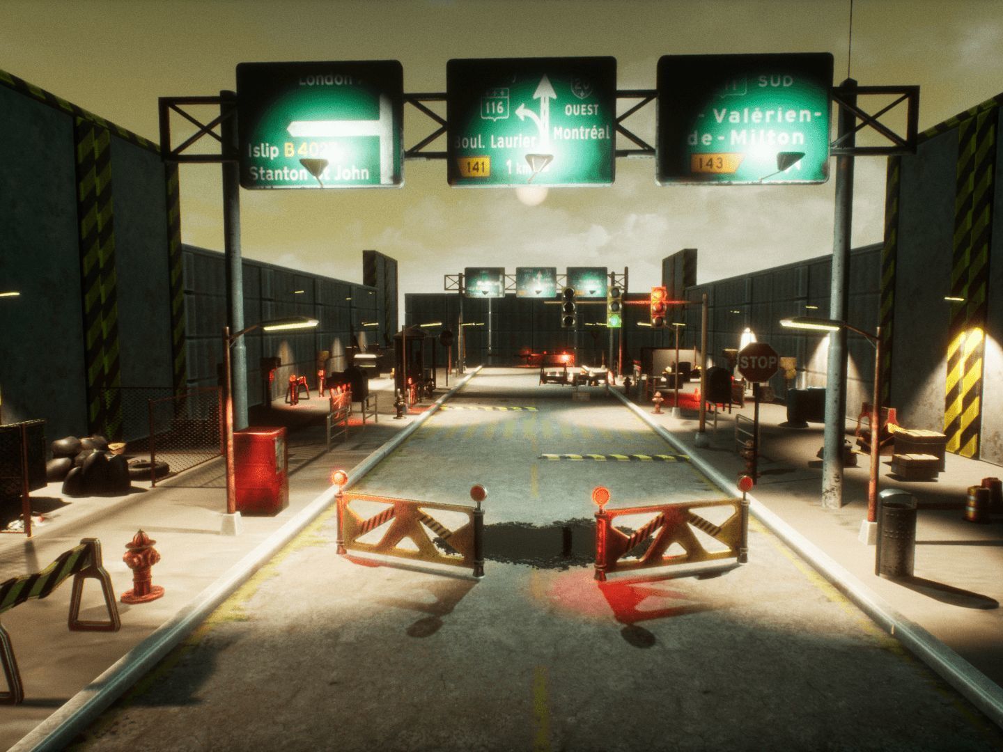 Street Props for Unreal Low-poly 3D model_4