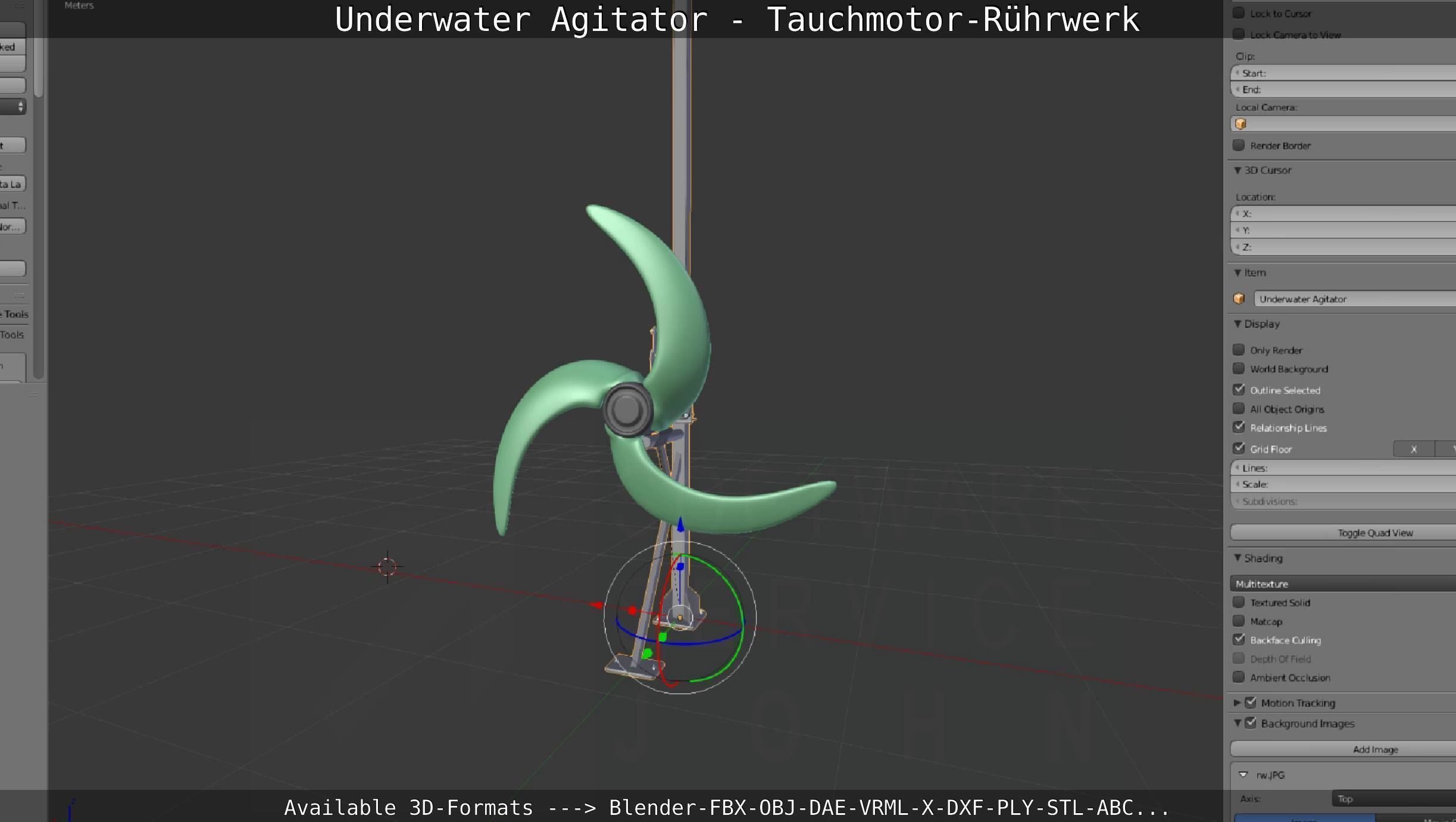 Underwater Agitator - Tauchmotor-Ruehrwerk 1 High-Poly Version 3D model_77