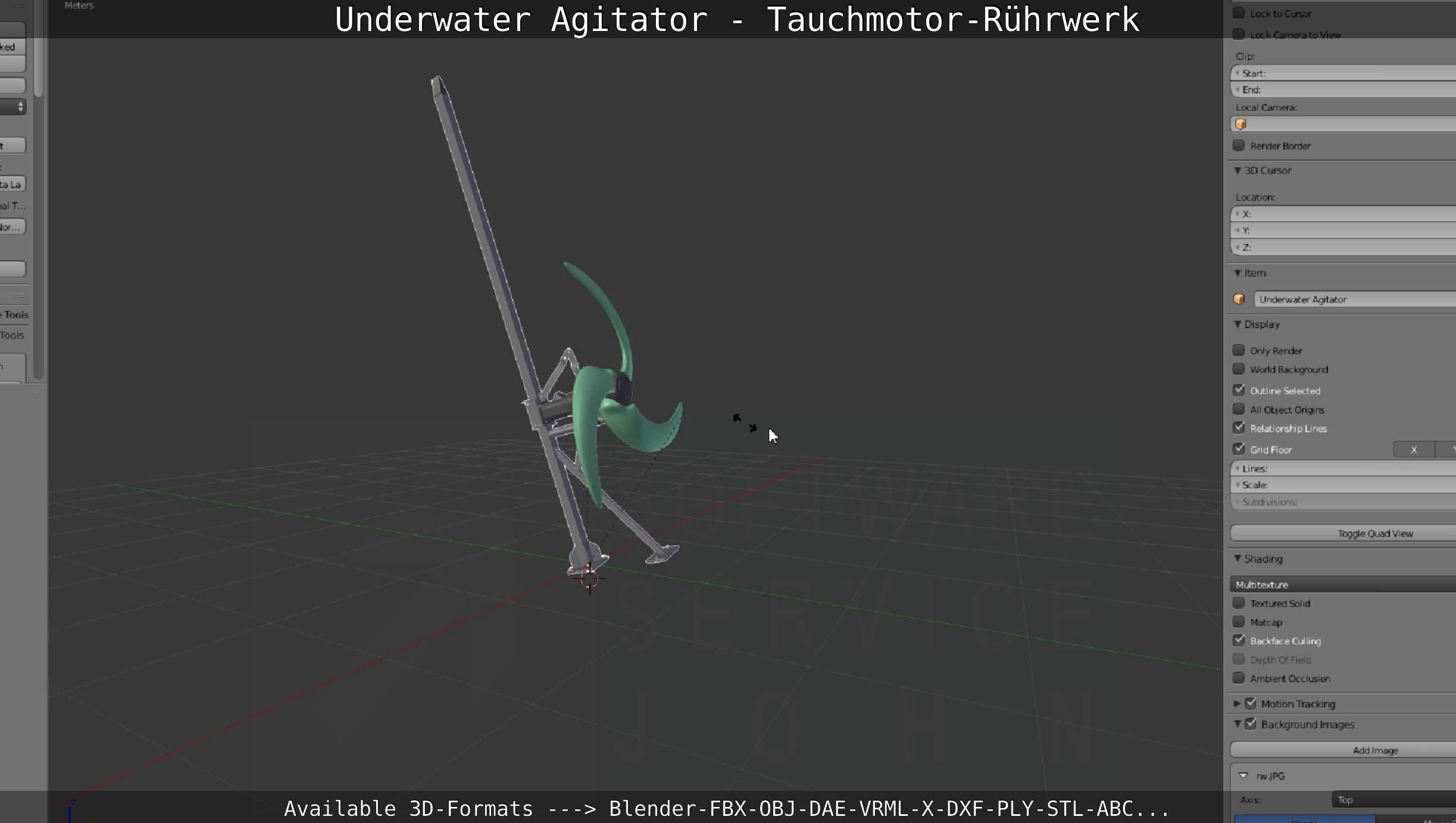 Underwater Agitator - Tauchmotor-Ruehrwerk 1 High-Poly Version 3D model_51