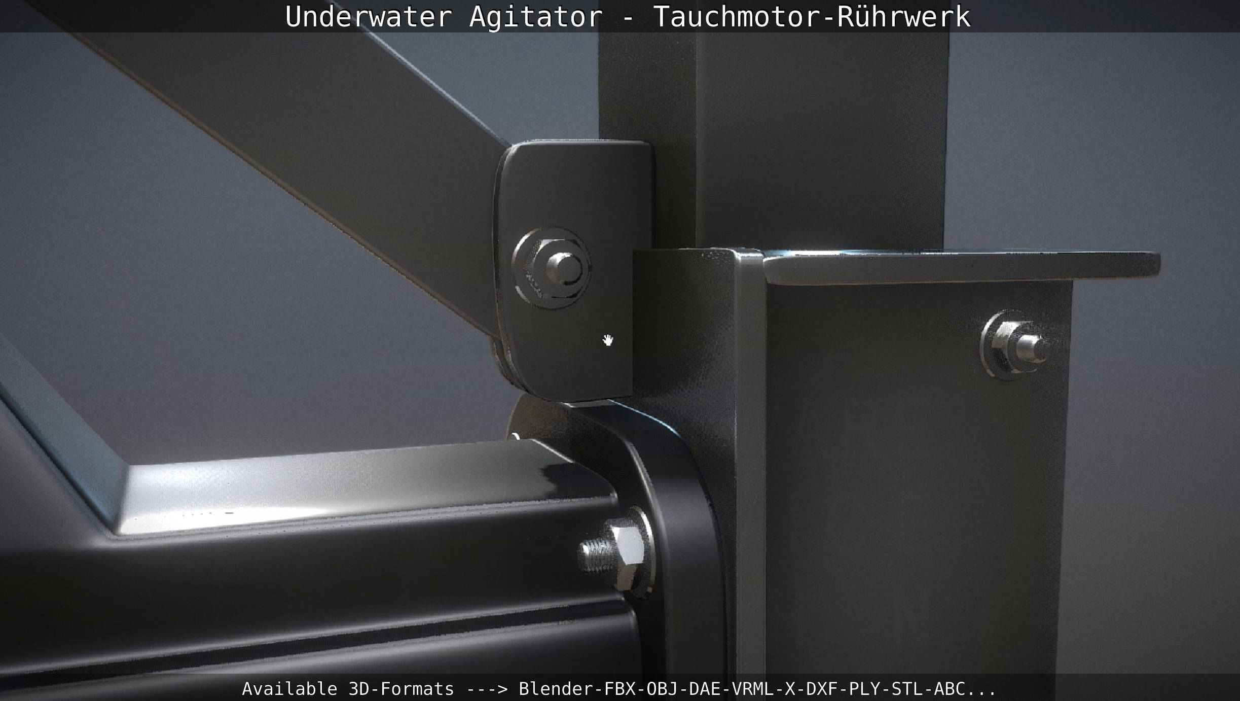 Underwater Agitator - Tauchmotor-Ruehrwerk 1 High-Poly Version 3D model_89